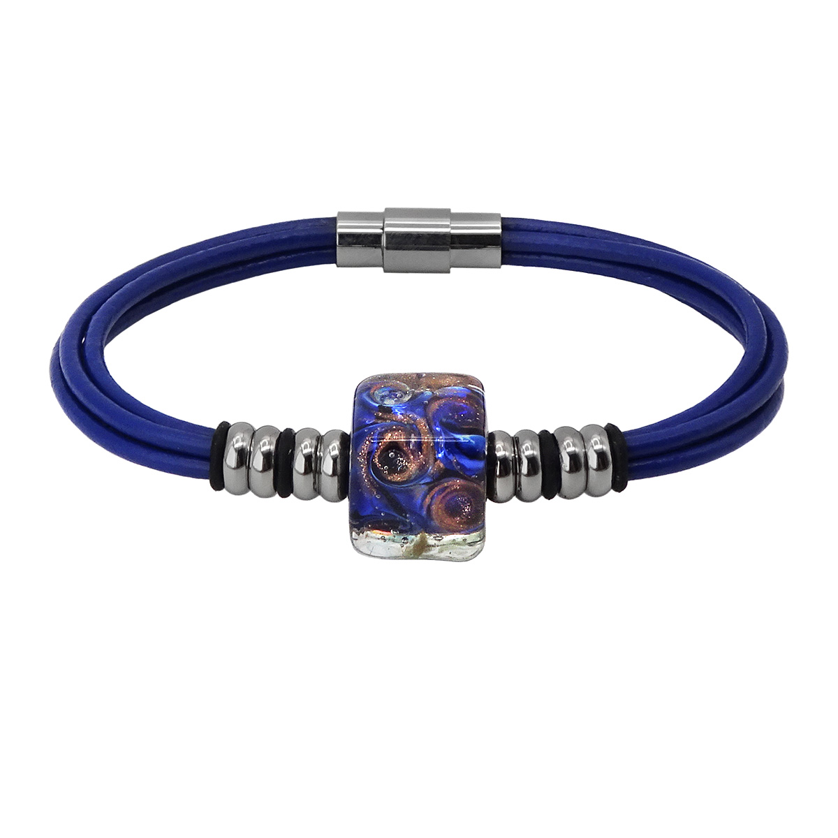 Браслет из муранского стекла BLUE NIGHT R3041