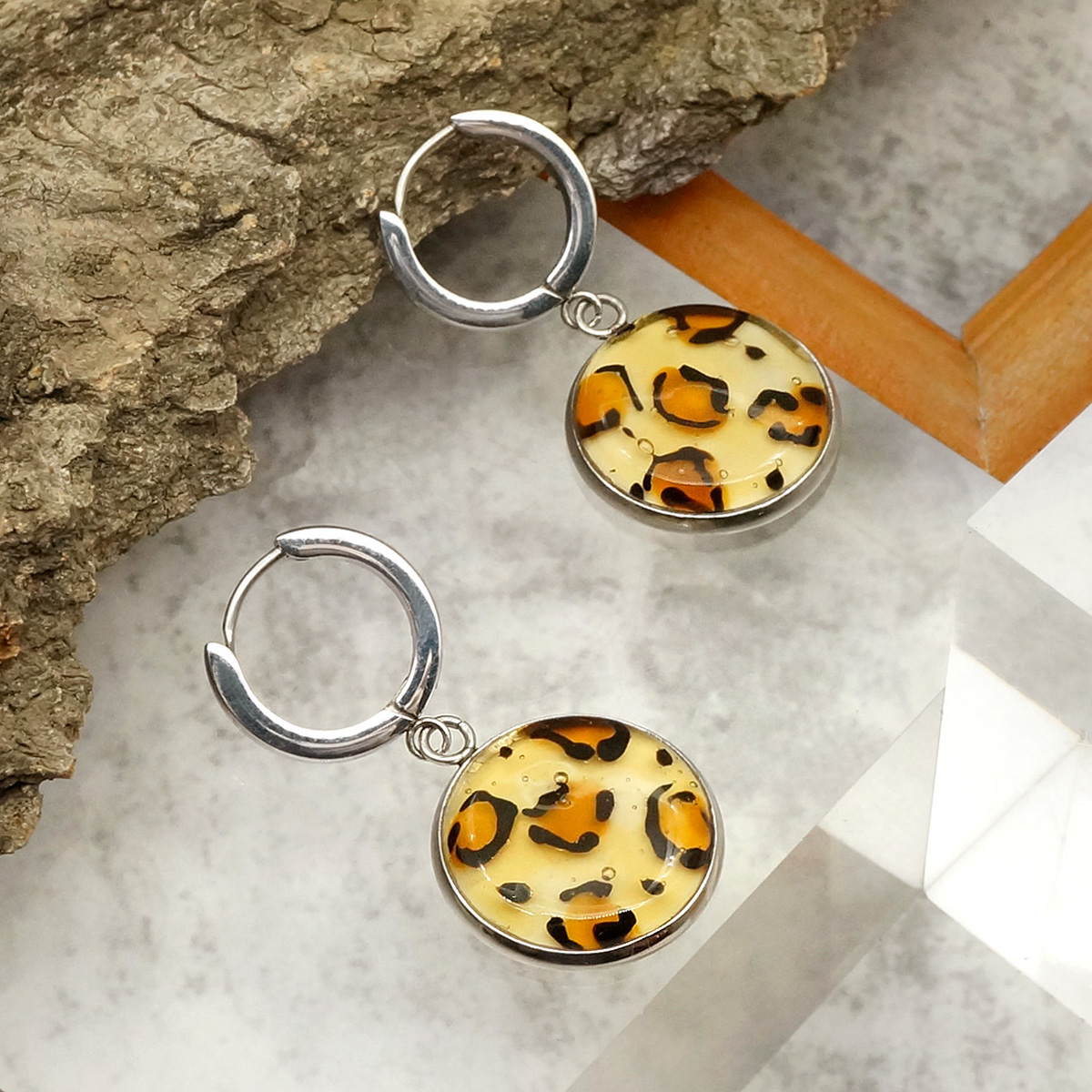 Серьги из муранского стекла LEOPARD LS3134