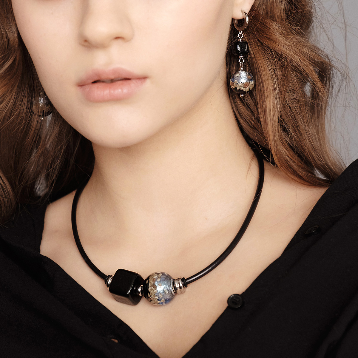 Серьги из муранского стекла GRACEFUL BLOOM LS3129