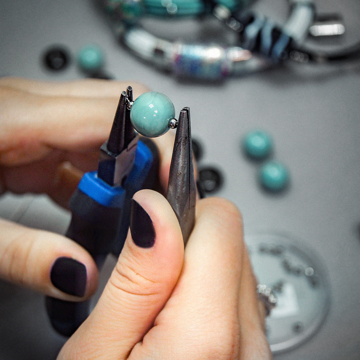 Серьги из муранского стекла PINK HAZE LS3505