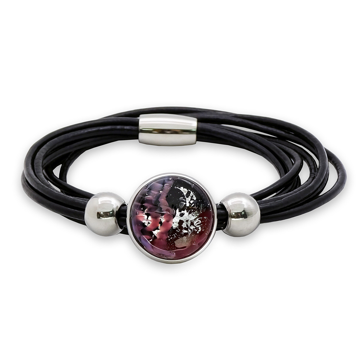 Браслет из муранского стекла RASPBERRY PUNCH R3728