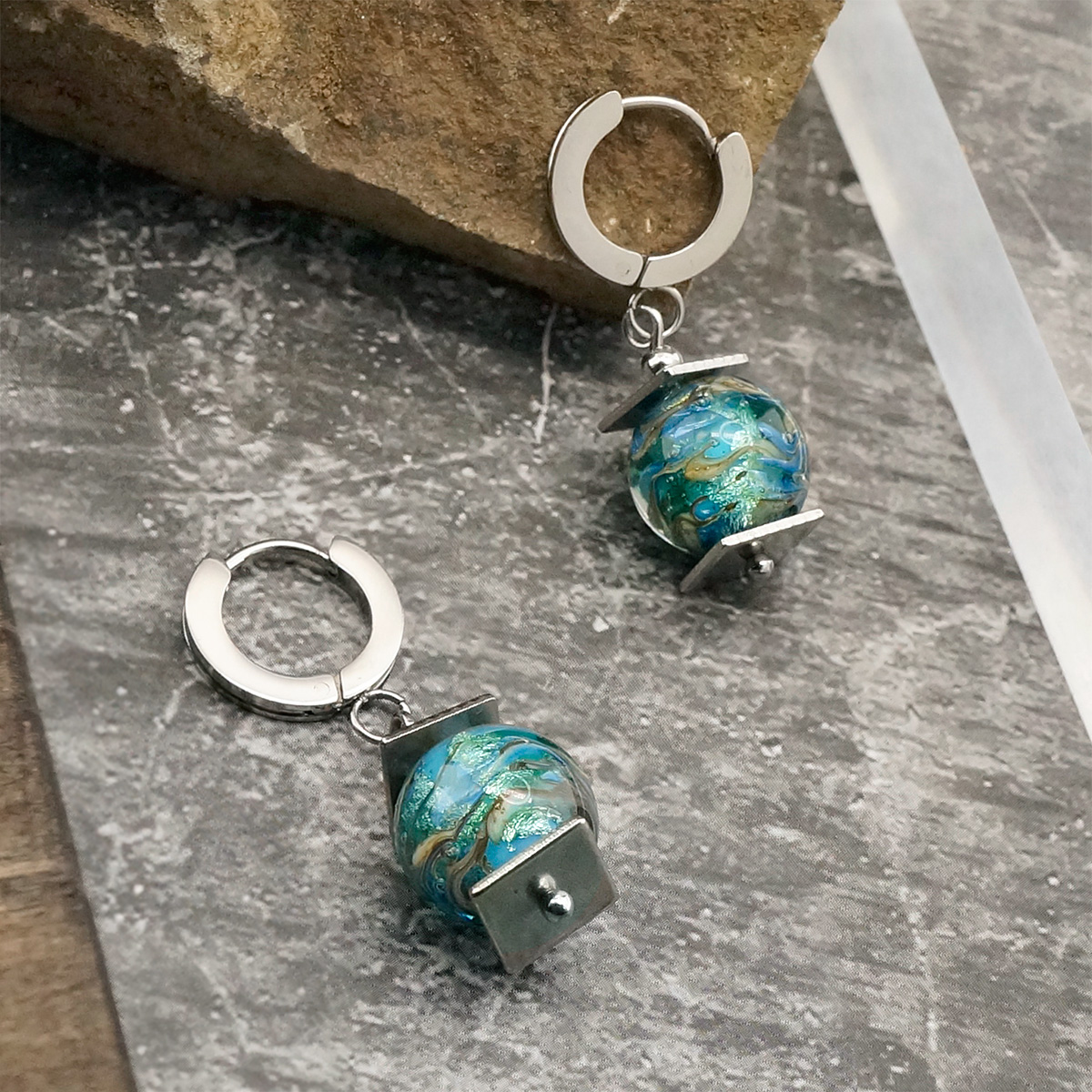 Серьги из муранского стекла COOLNESS LS2049