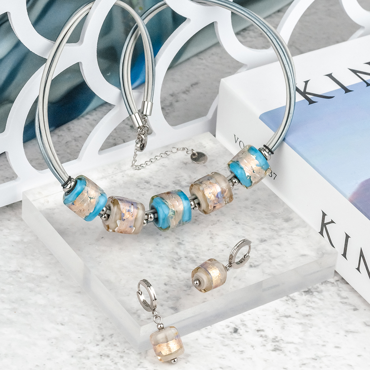 Серьги из муранского стекла PAPILLONS LS3533