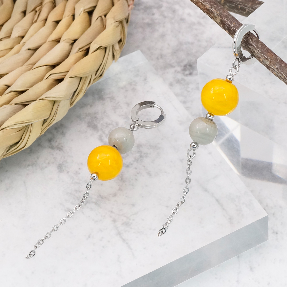 Серьги из муранского стекла SUNSHINE LS3122