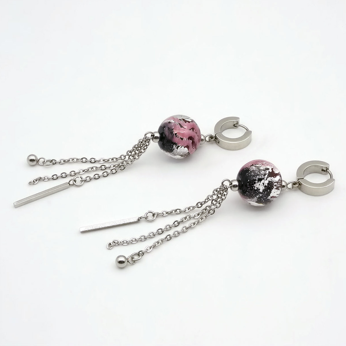 Серьги из муранского стекла RASPBERRY PUNCH LS3237