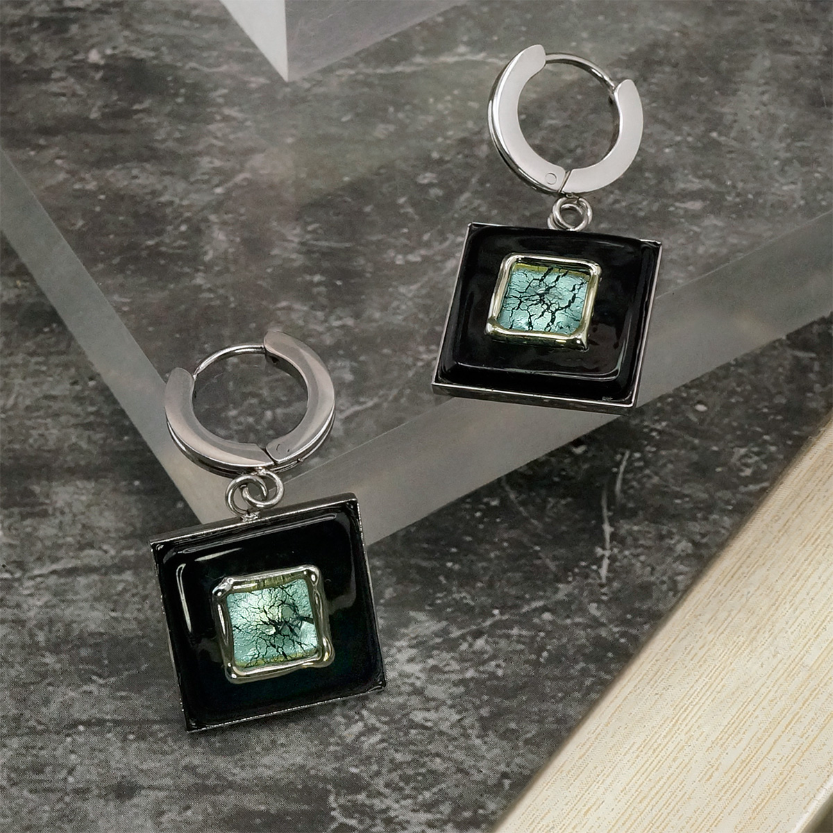 Серьги из муранского стекла MATRIX