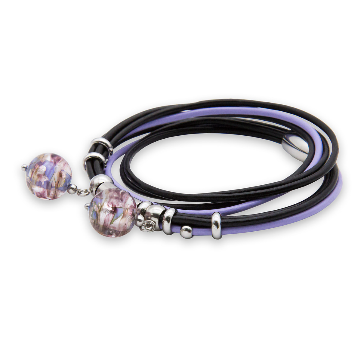 Браслет из муранского стекла PURPLE MIST R3552