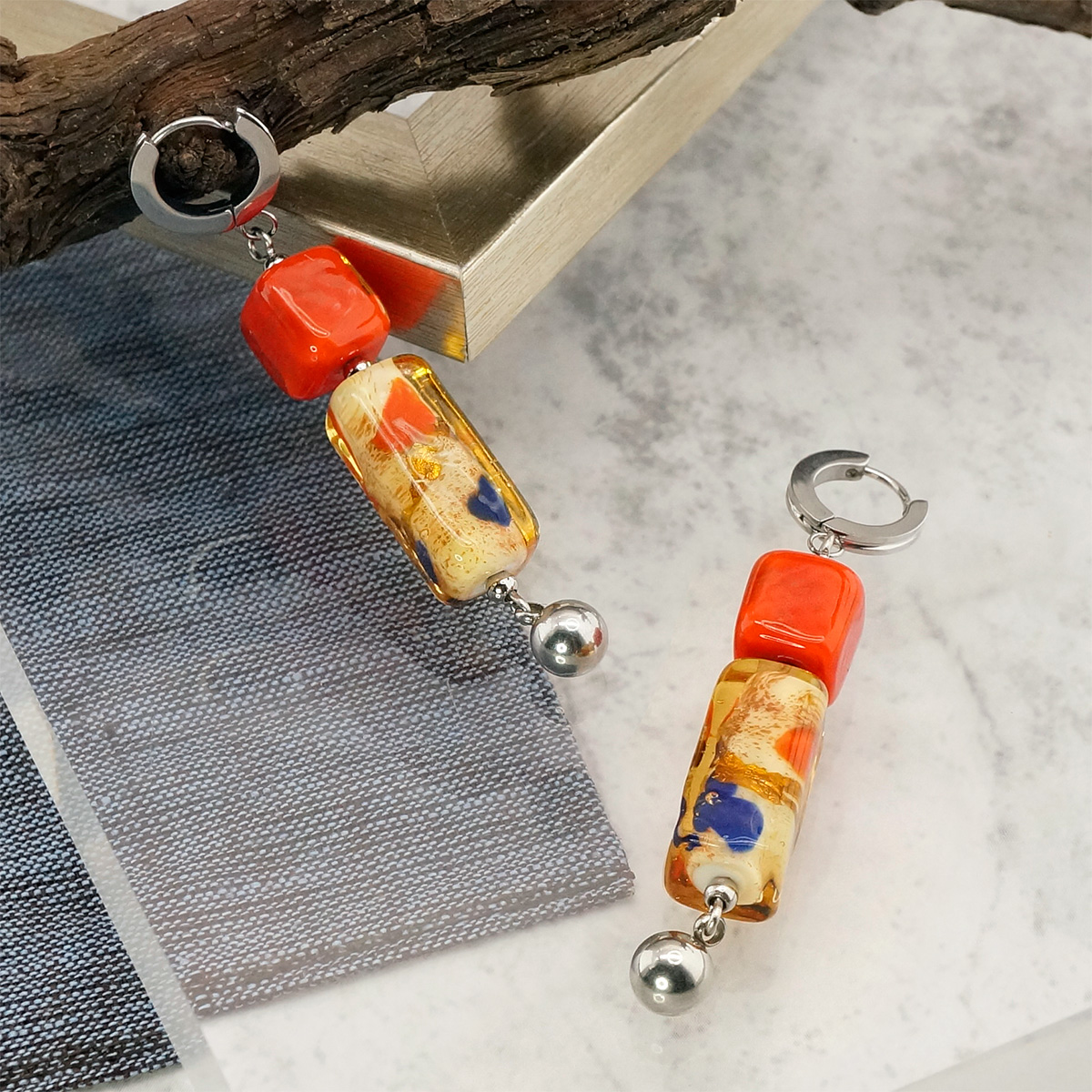 Серьги из муранского стекла SAMBA