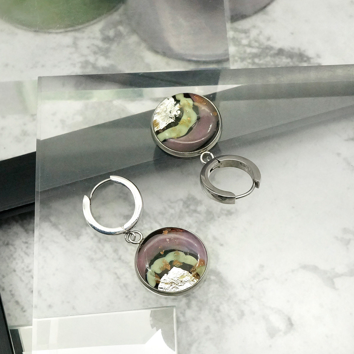 Серьги из муранского стекла FRESHNESS LS3302