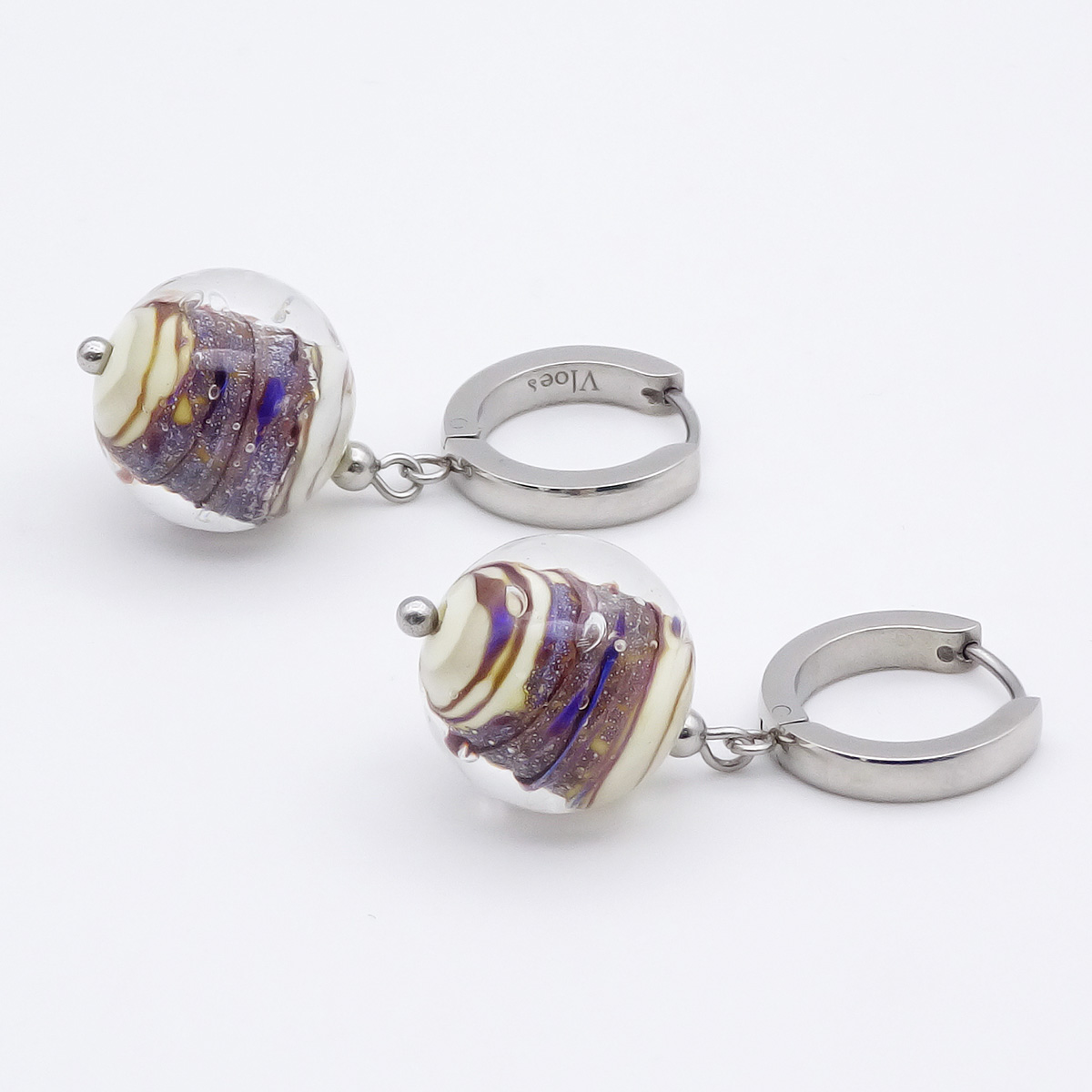 Серьги из муранского стекла MILKY WAY LS3244