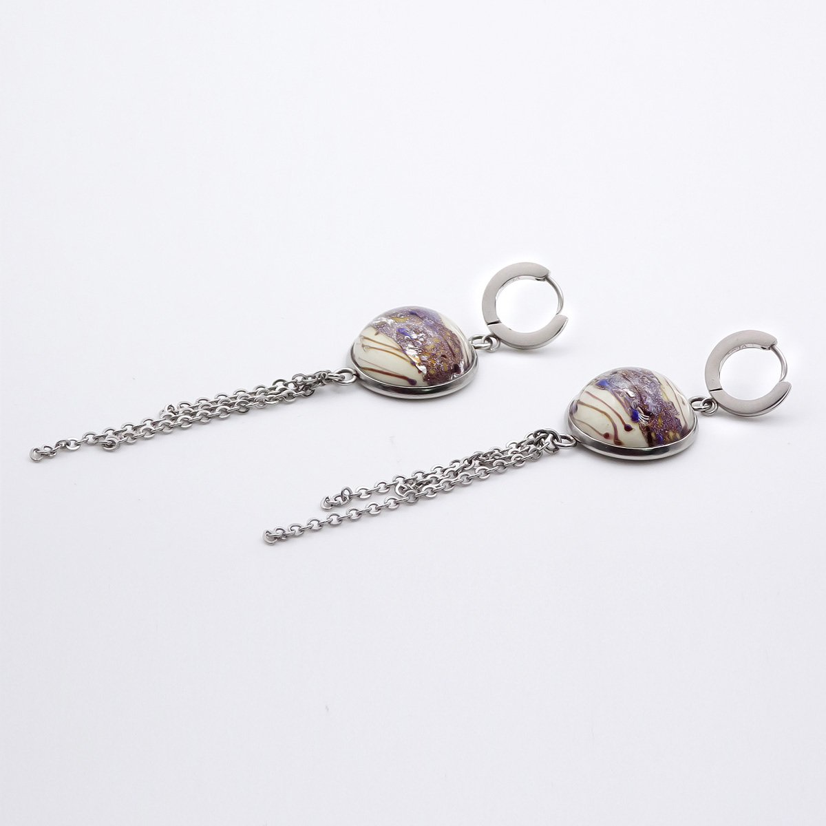 Серьги из муранского стекла MILKY WAY LS3254