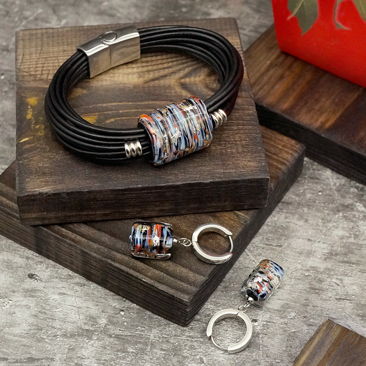 Серьги из муранского стекла TONIGHT LS3358