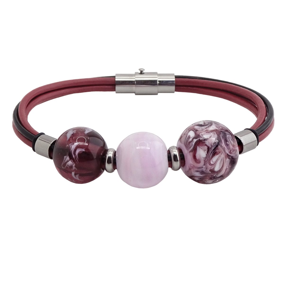 Браслет из муранского стекла BERRY MIX R2553