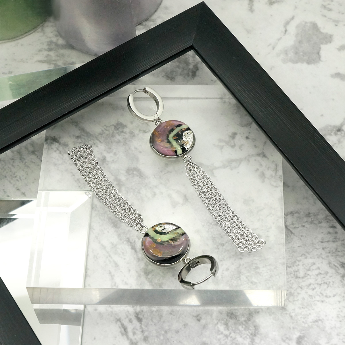 Серьги из муранского стекла FRESHNESS LS3314