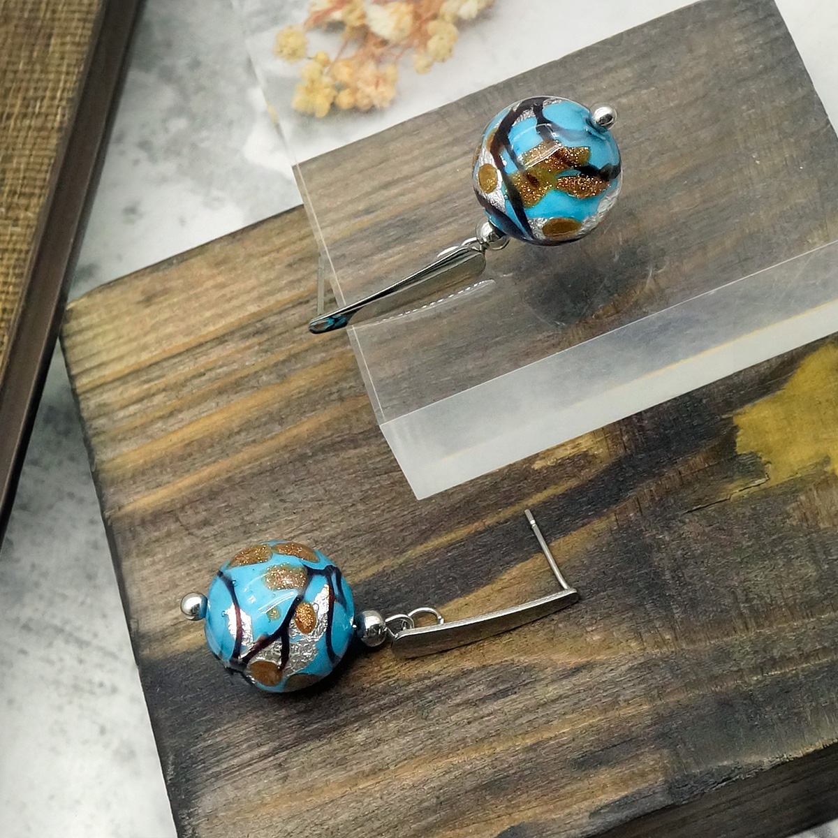 Серьги из муранского стекла FLORENTINA LS3019