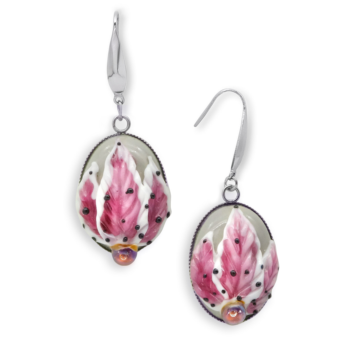 Серьги из муранского стекла FLEUR LS2096