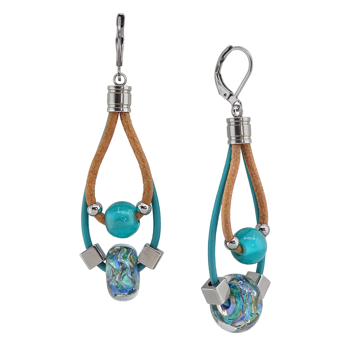 Серьги из муранского стекла COOLNESS LS2084