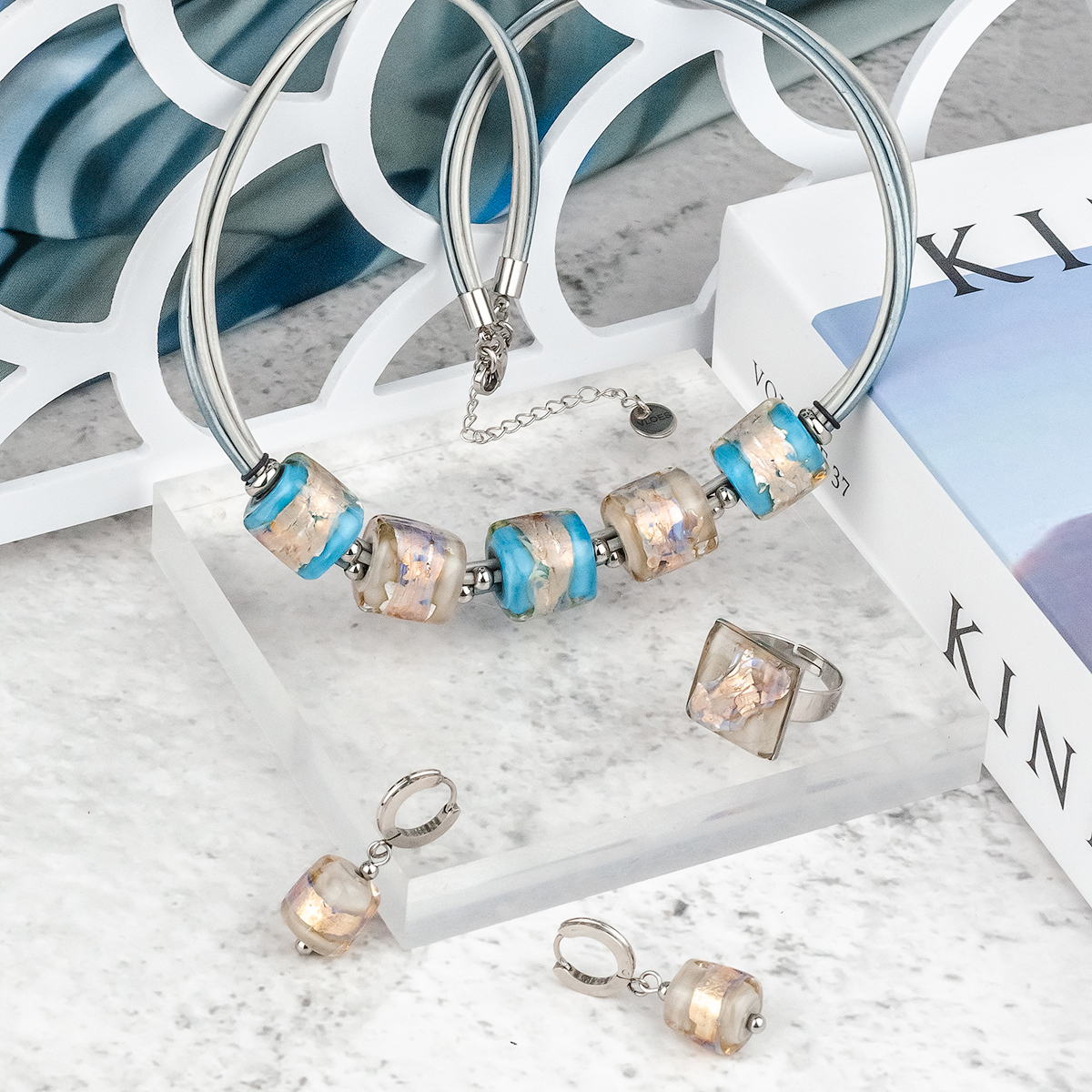 Серьги из муранского стекла PAPILLONS LS3533