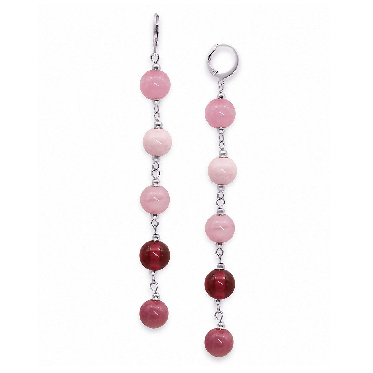 Серьги из муранского стекла LS3247/розовый