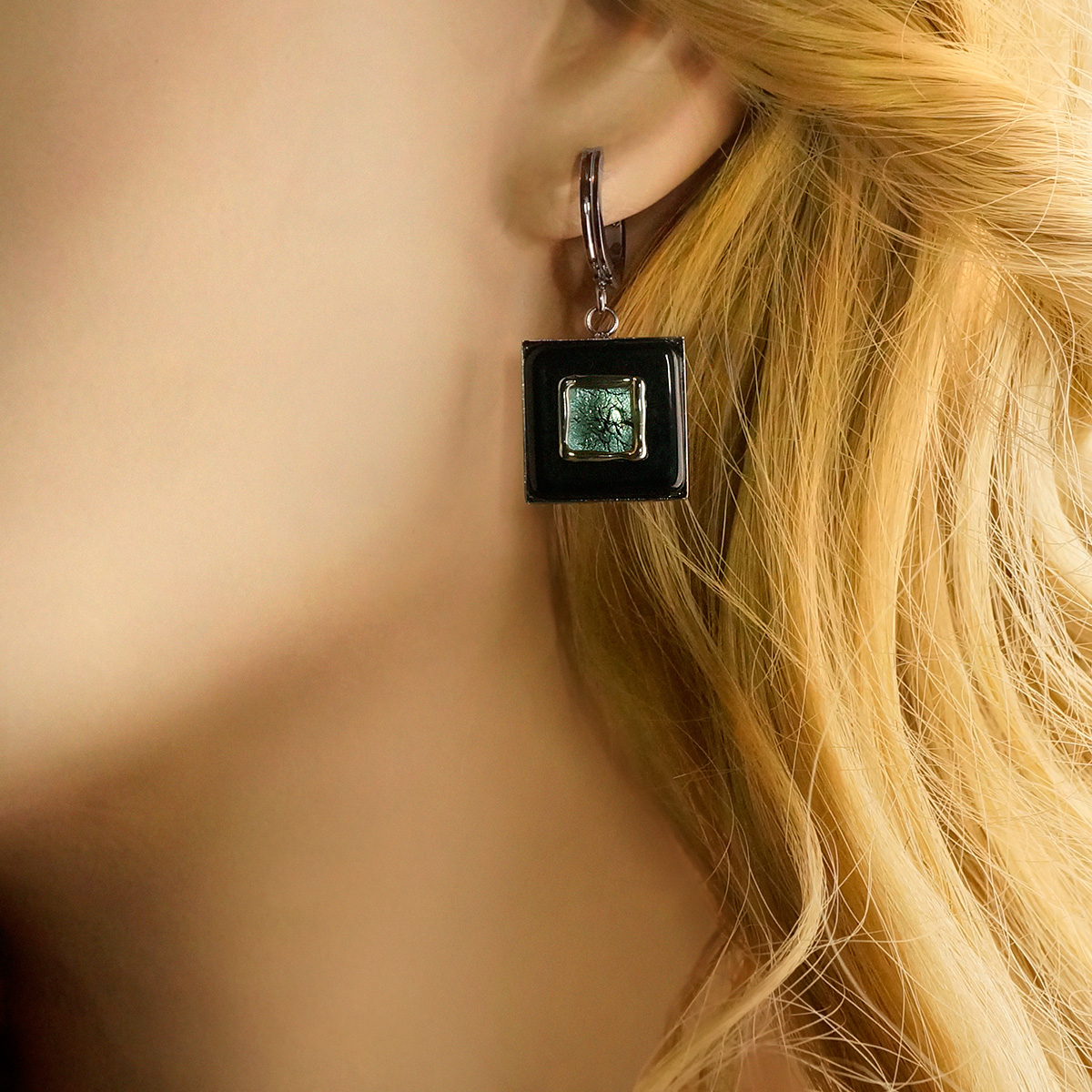 Серьги из муранского стекла MATRIX