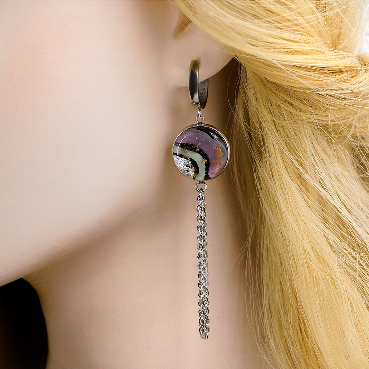 Серьги из муранского стекла FRESHNESS LS3314