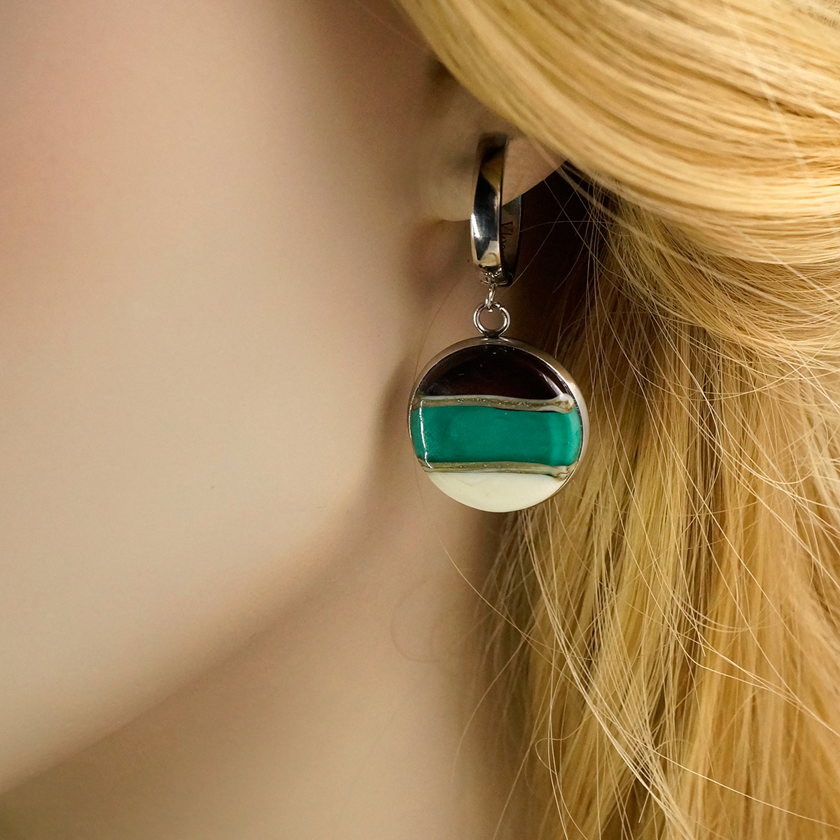 Серьги из муранского стекла IMPULSE LS3148