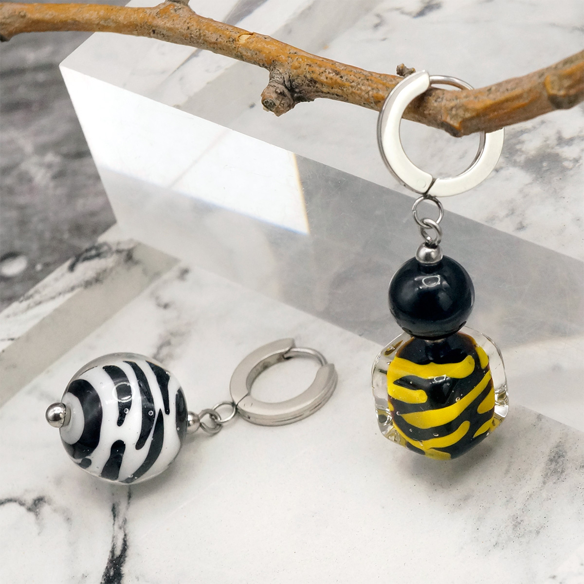 Серьги из муранского стекла SAFARI