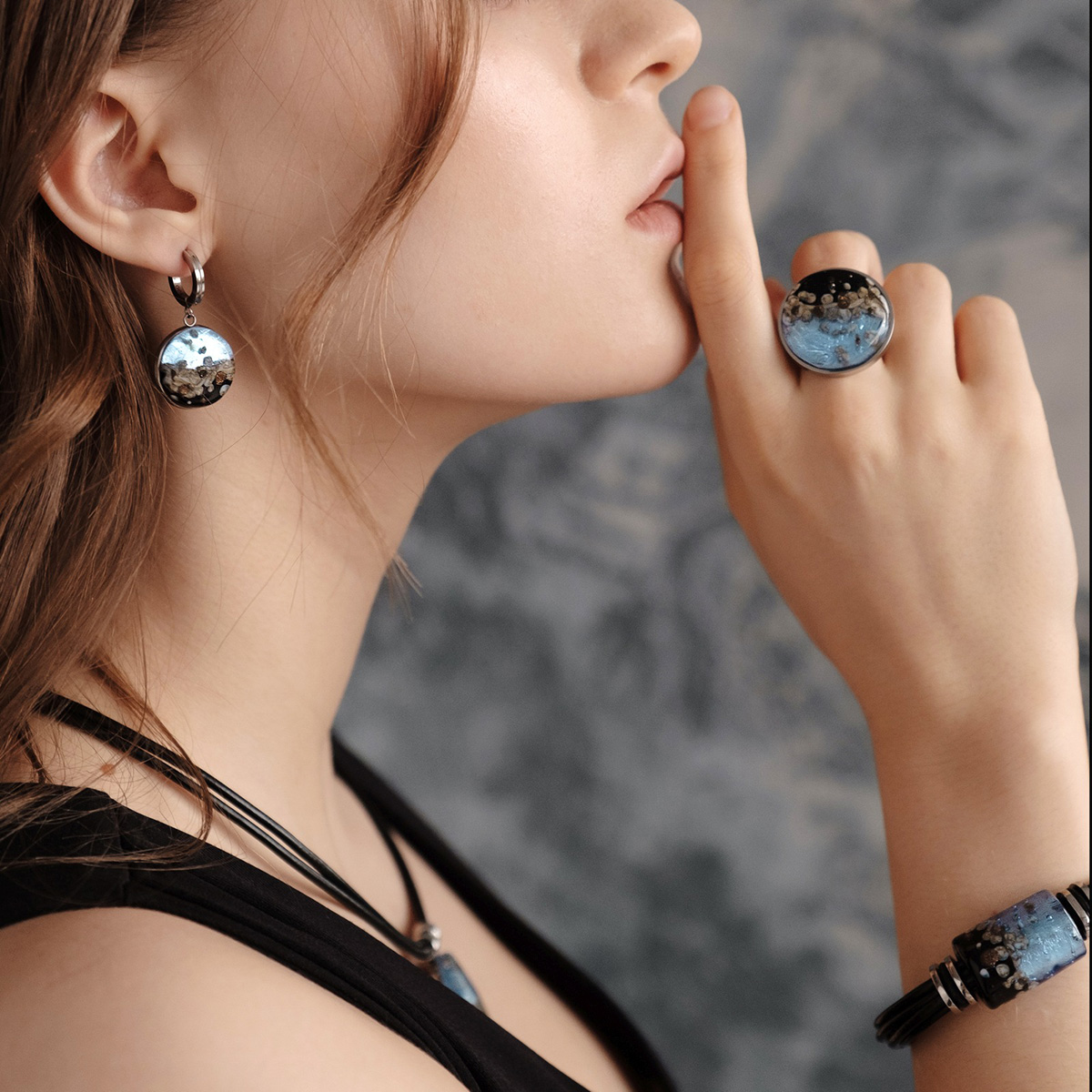 Серьги из муранского стекла GRACEFUL BLOOM LS3128