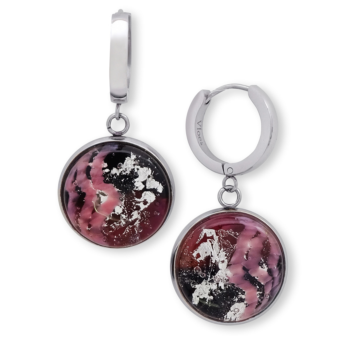 Серьги из муранского стекла RASPBERRY PUNCH LS3236