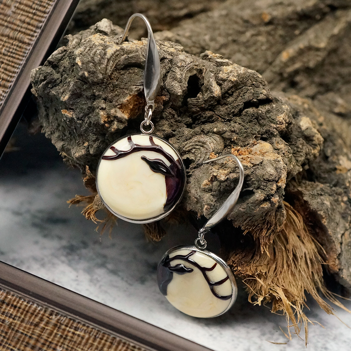 Серьги из муранского стекла DEER LS2002