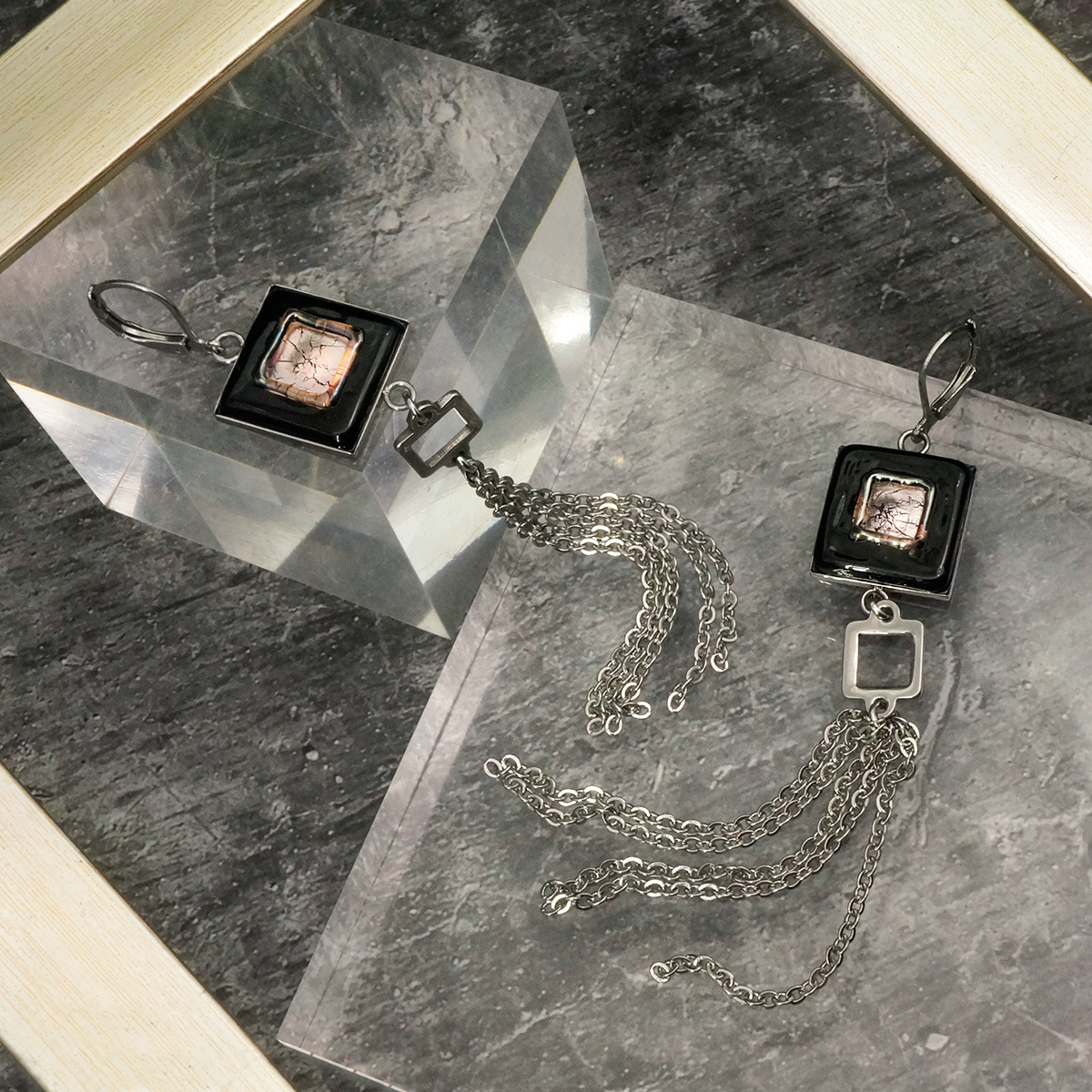 Серьги из муранского стекла MATRIX LS2973