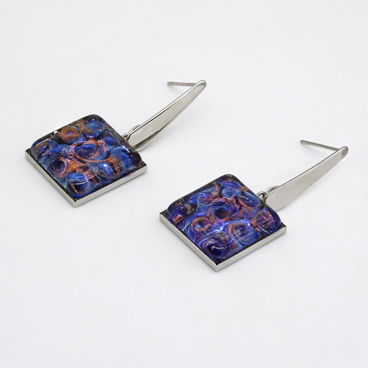 Серьги из муранского стекла BLUE NIGHT LS2088