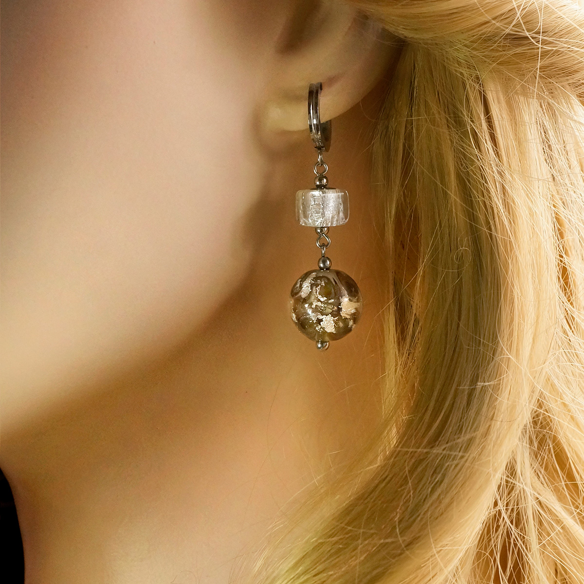 Серьги из муранского стекла ALIENTO