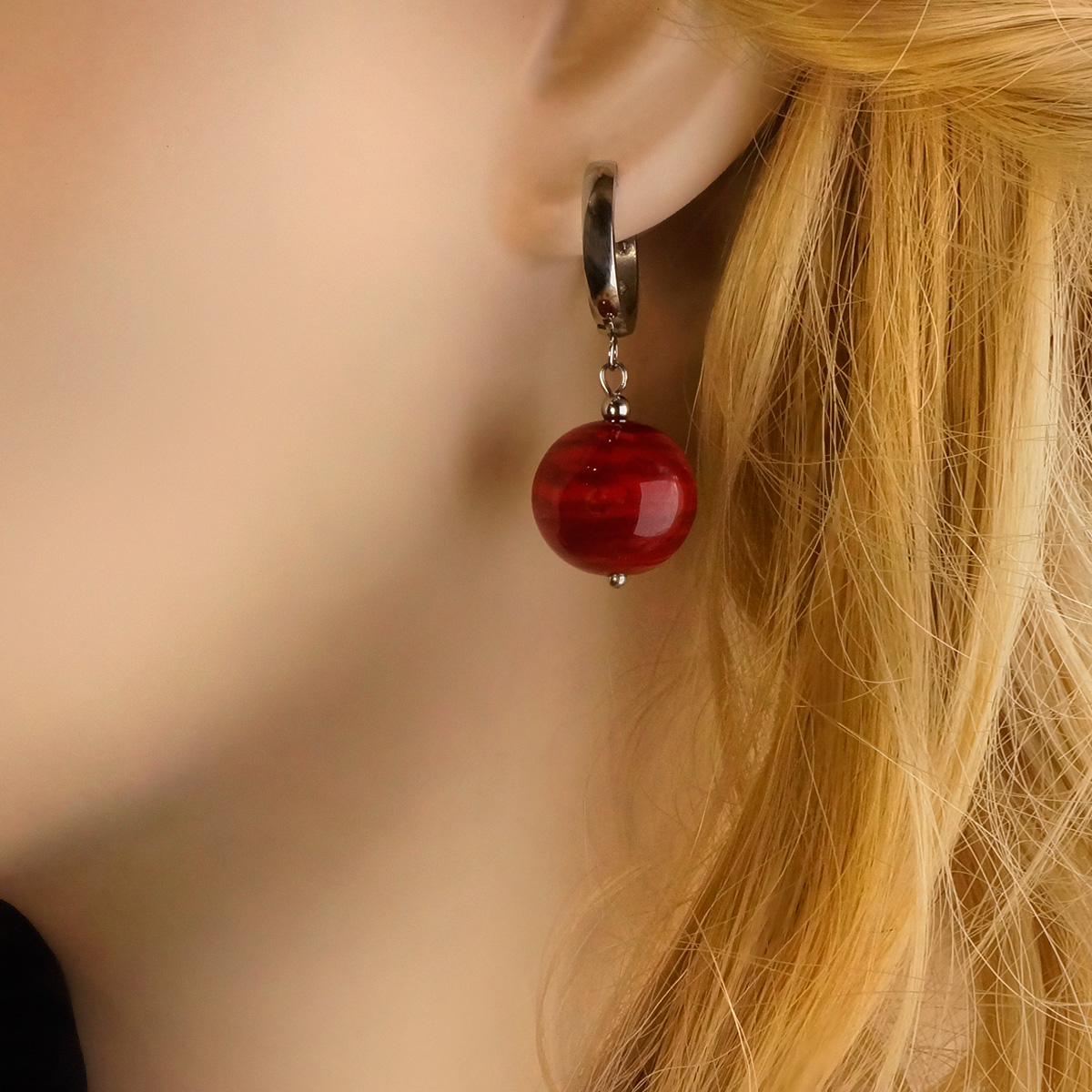 Серьги из муранского стекла CHERRY & CHOCOLATE LS3476