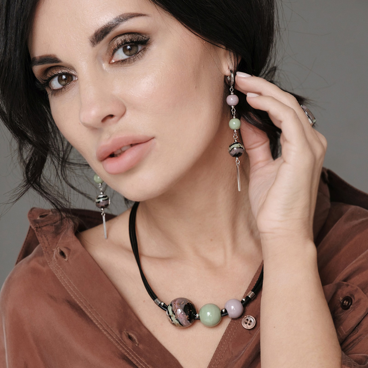 Серьги из муранского стекла FRESHNESS LS3315