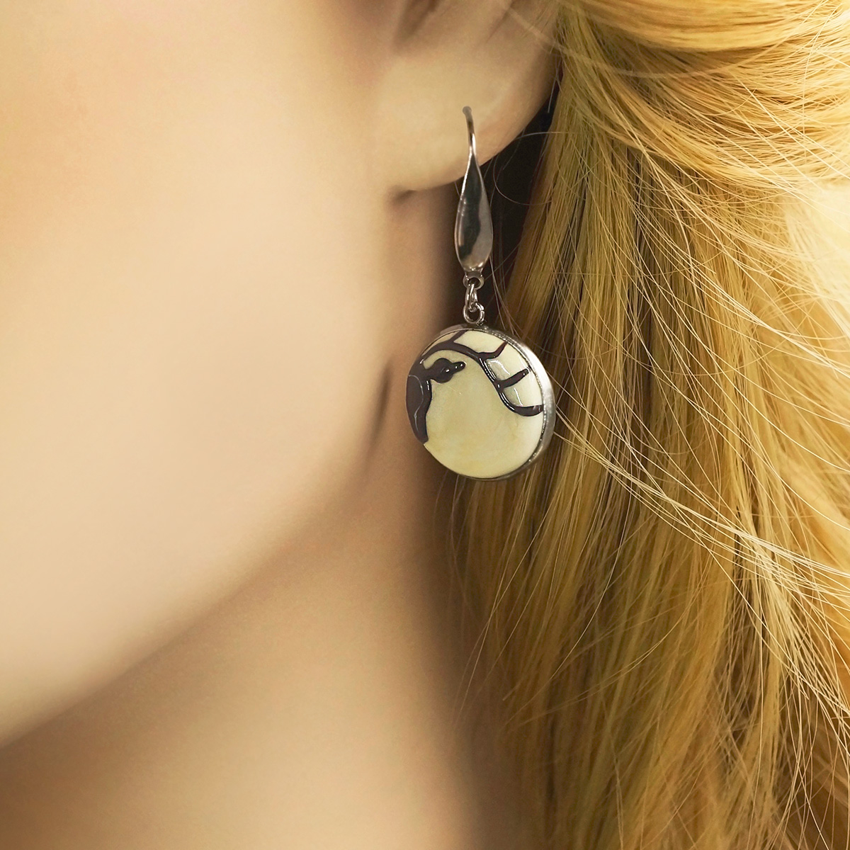 Серьги из муранского стекла DEER LS2002