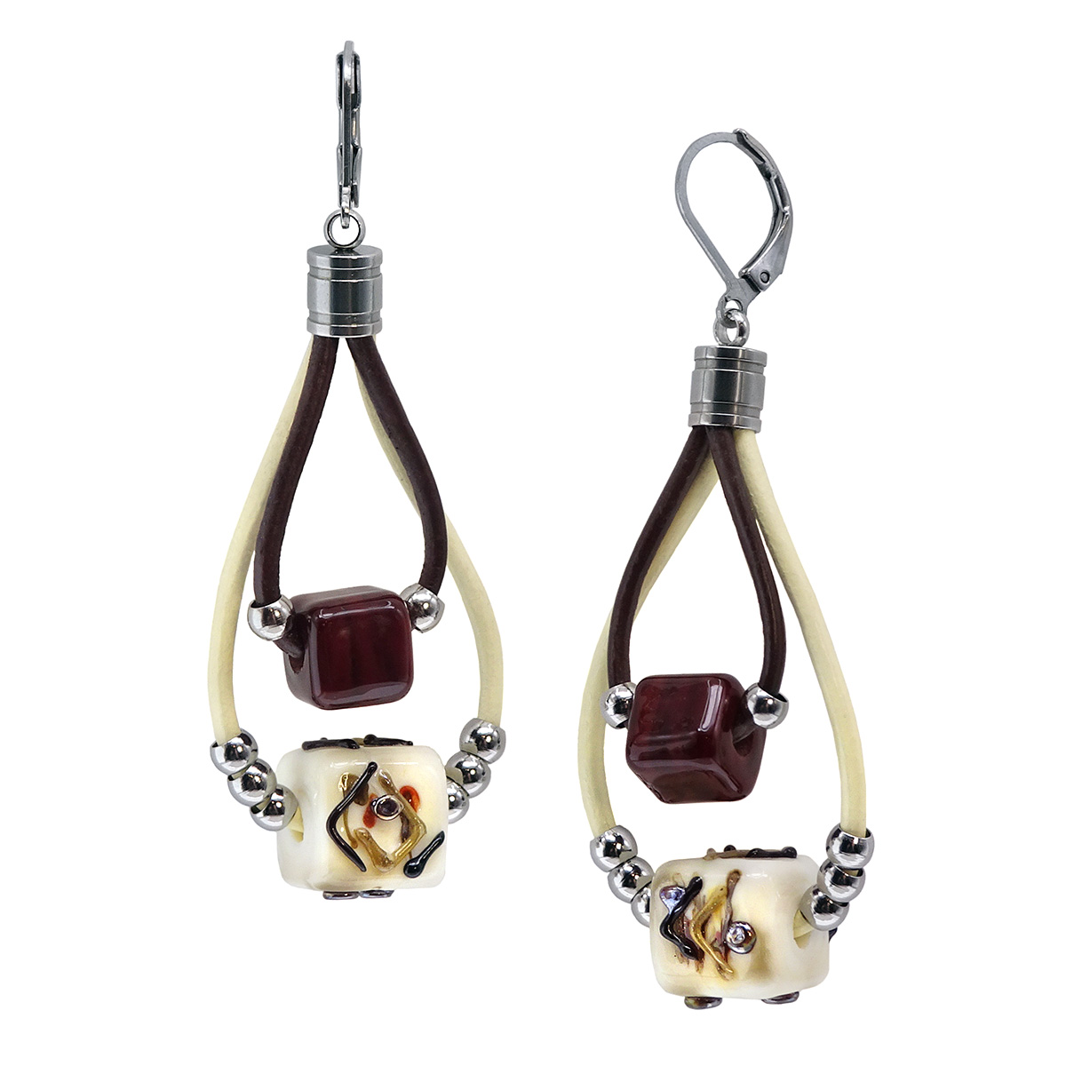 Серьги из муранского стекла ETHNO STYLE LS3475