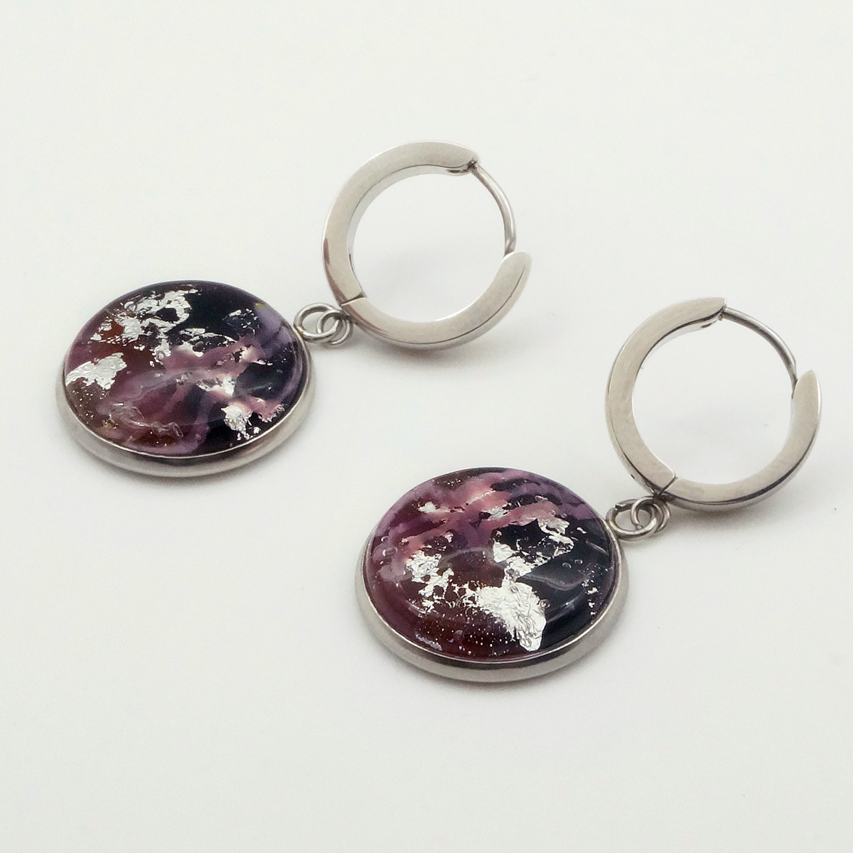 Серьги из муранского стекла RASPBERRY PUNCH LS3236