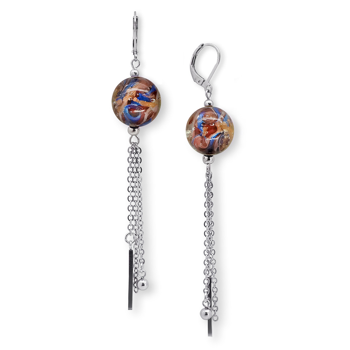 Серьги из муранского стекла CINNABAR LS3384