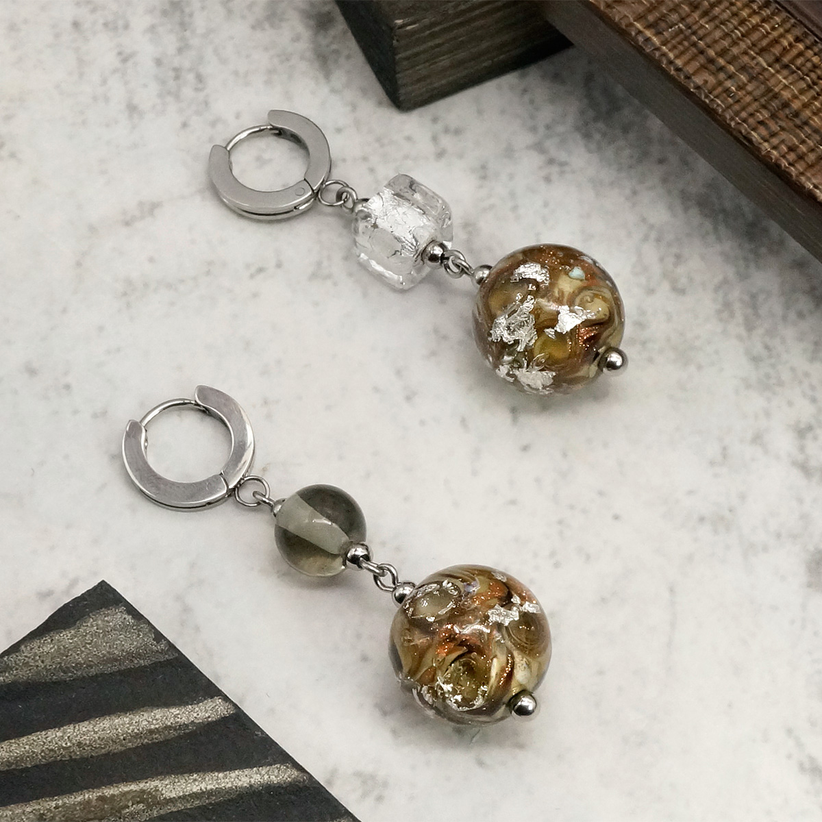 Серьги из муранского стекла ALIENTO