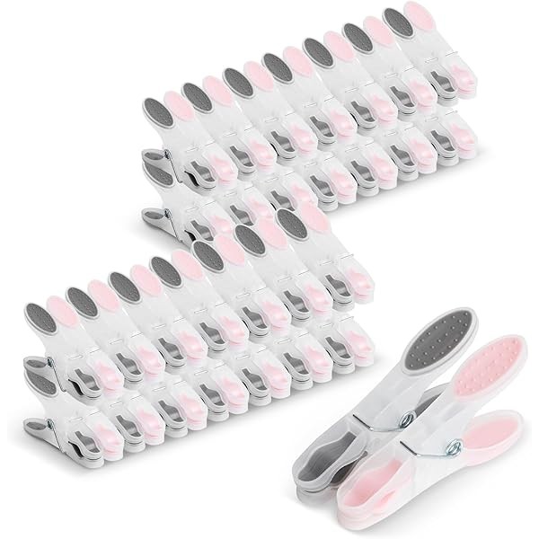 Усиленные прищепки с силиконовыми вставками 30 шт. 8,5*4 см.