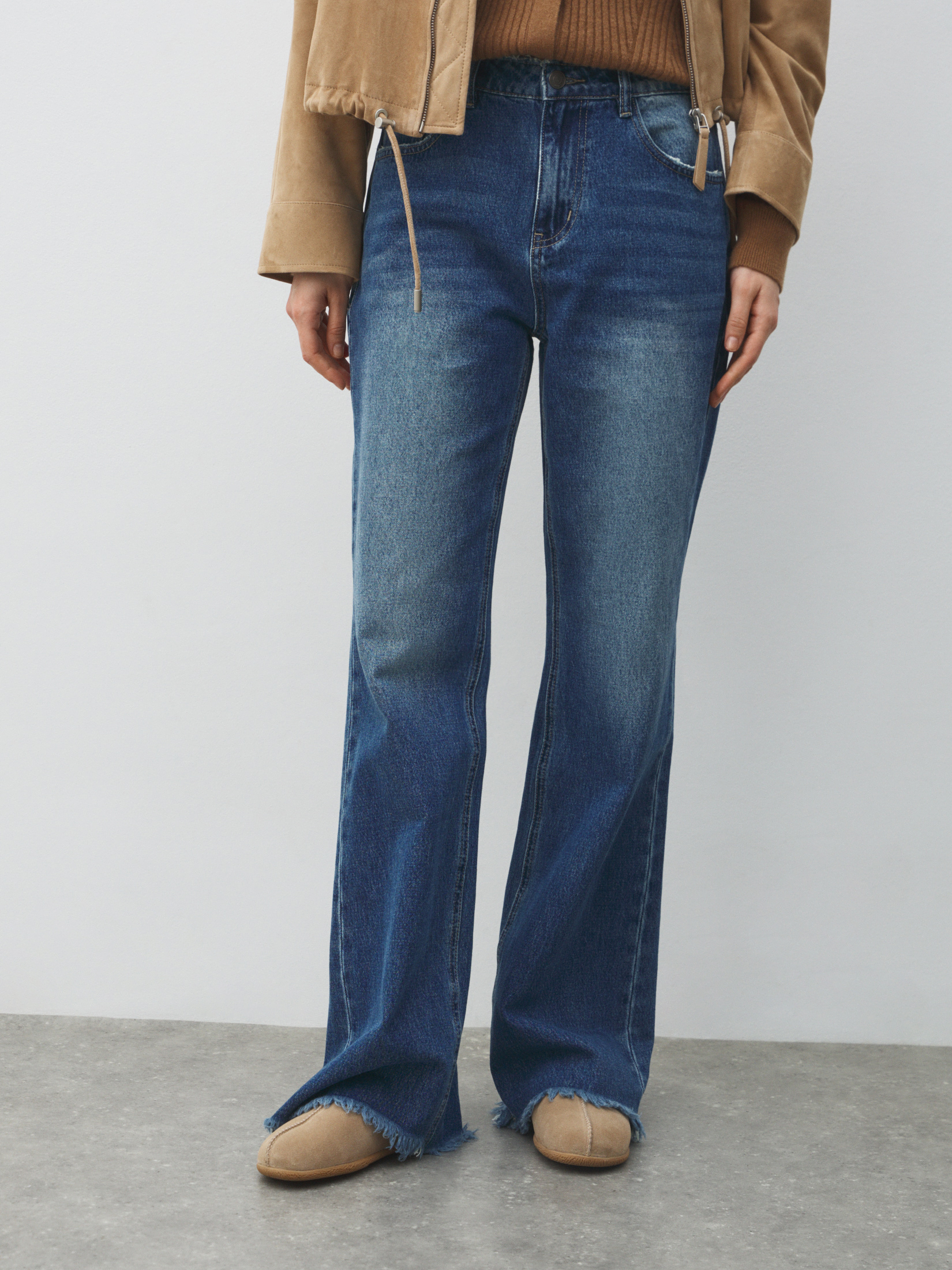 Женские прямые джинсы MAISON DAVID