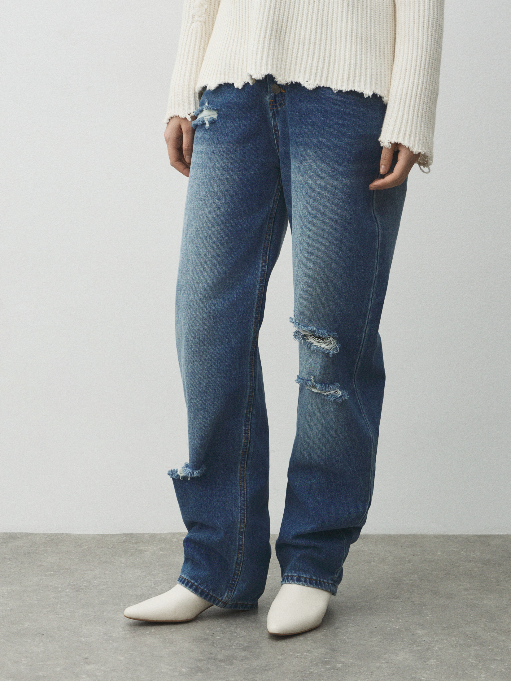 Женские прямые джинсы MAISON DAVID