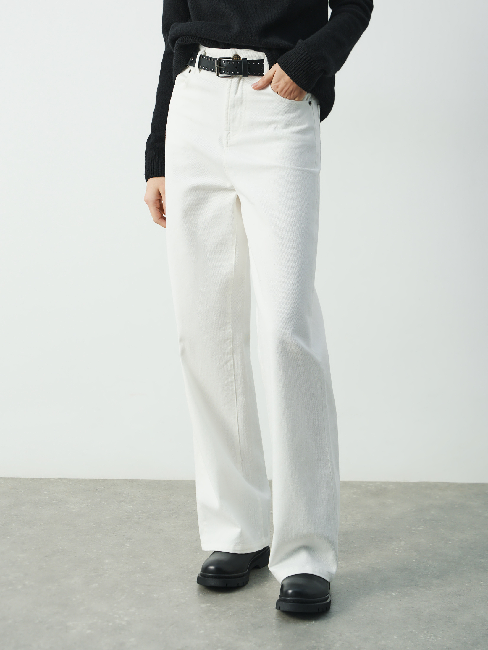 Женские широкие джинсы MAISON DAVID