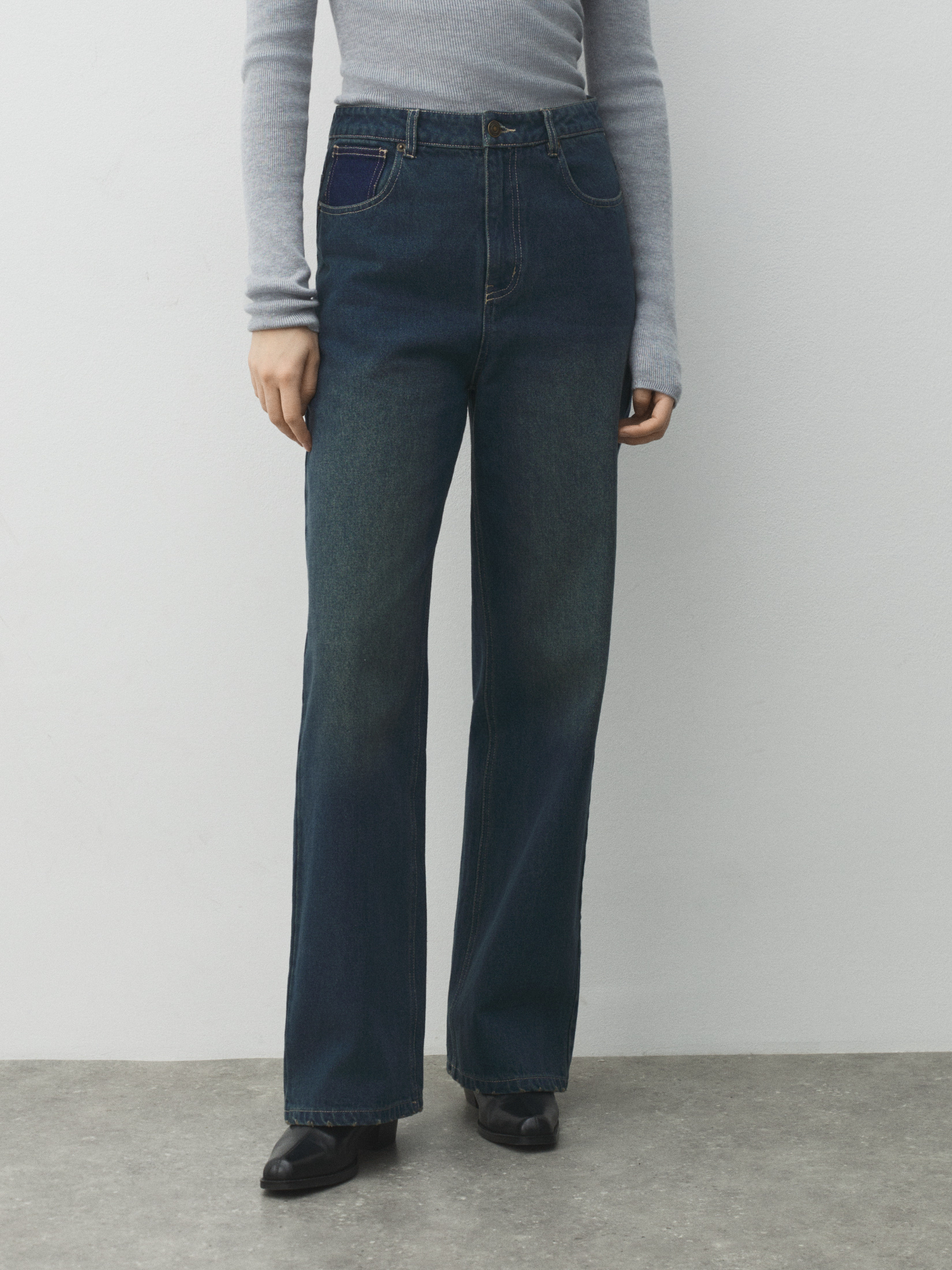 Женские широкие джинсы MAISON DAVID