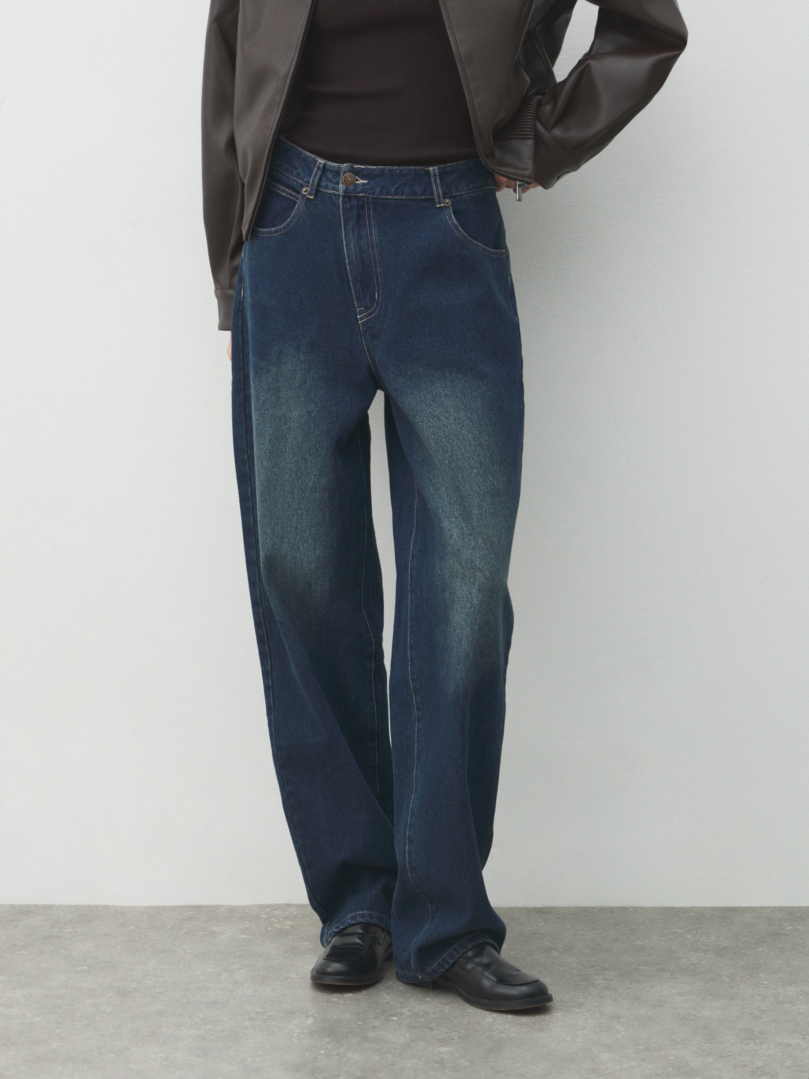 Женские широкие джинсы MAISON DAVID