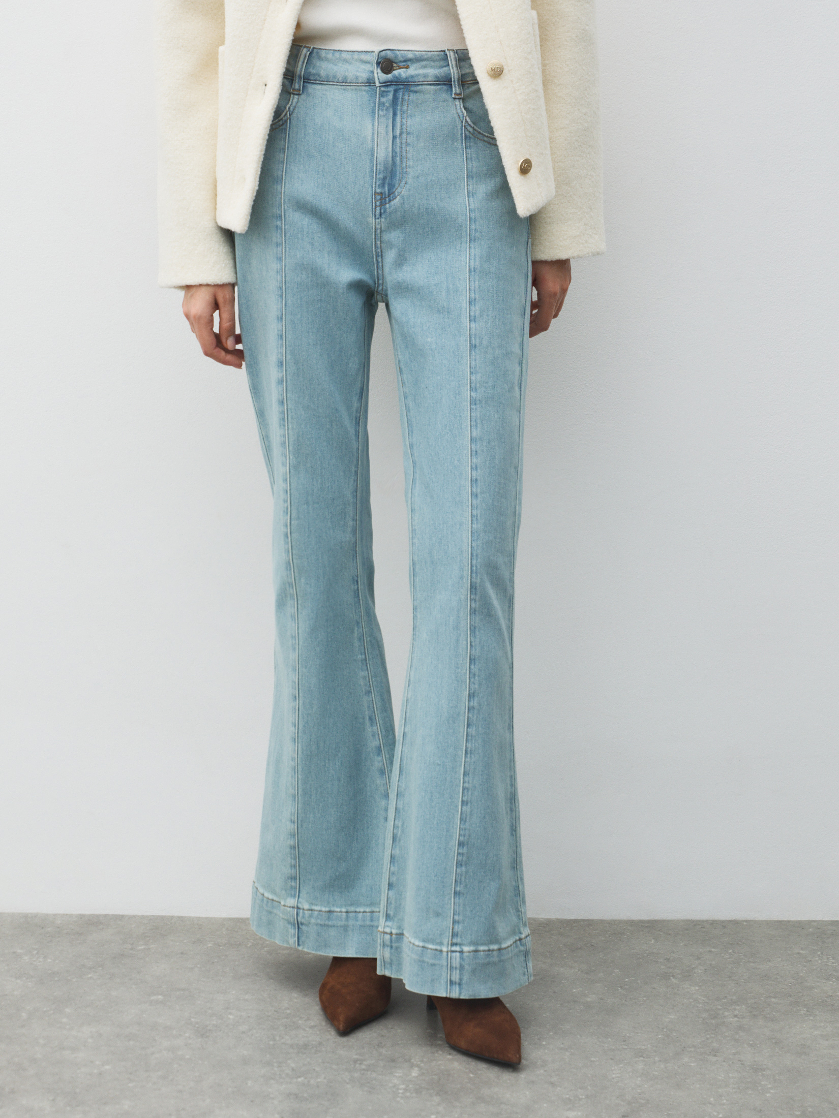 Женские джинсы клеш MAISON DAVID