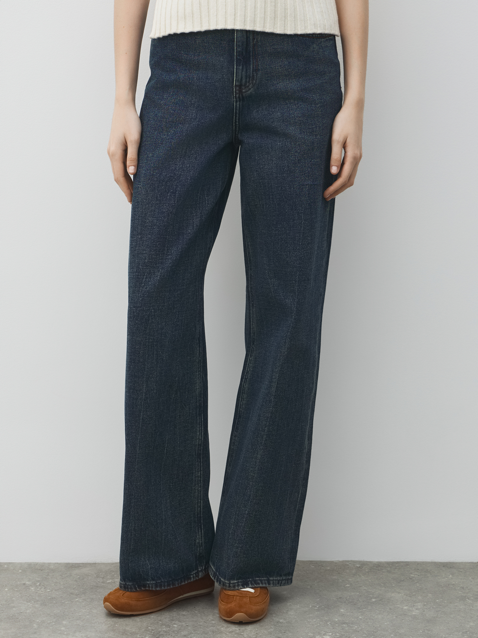 Женские широкие джинсы MAISON DAVID