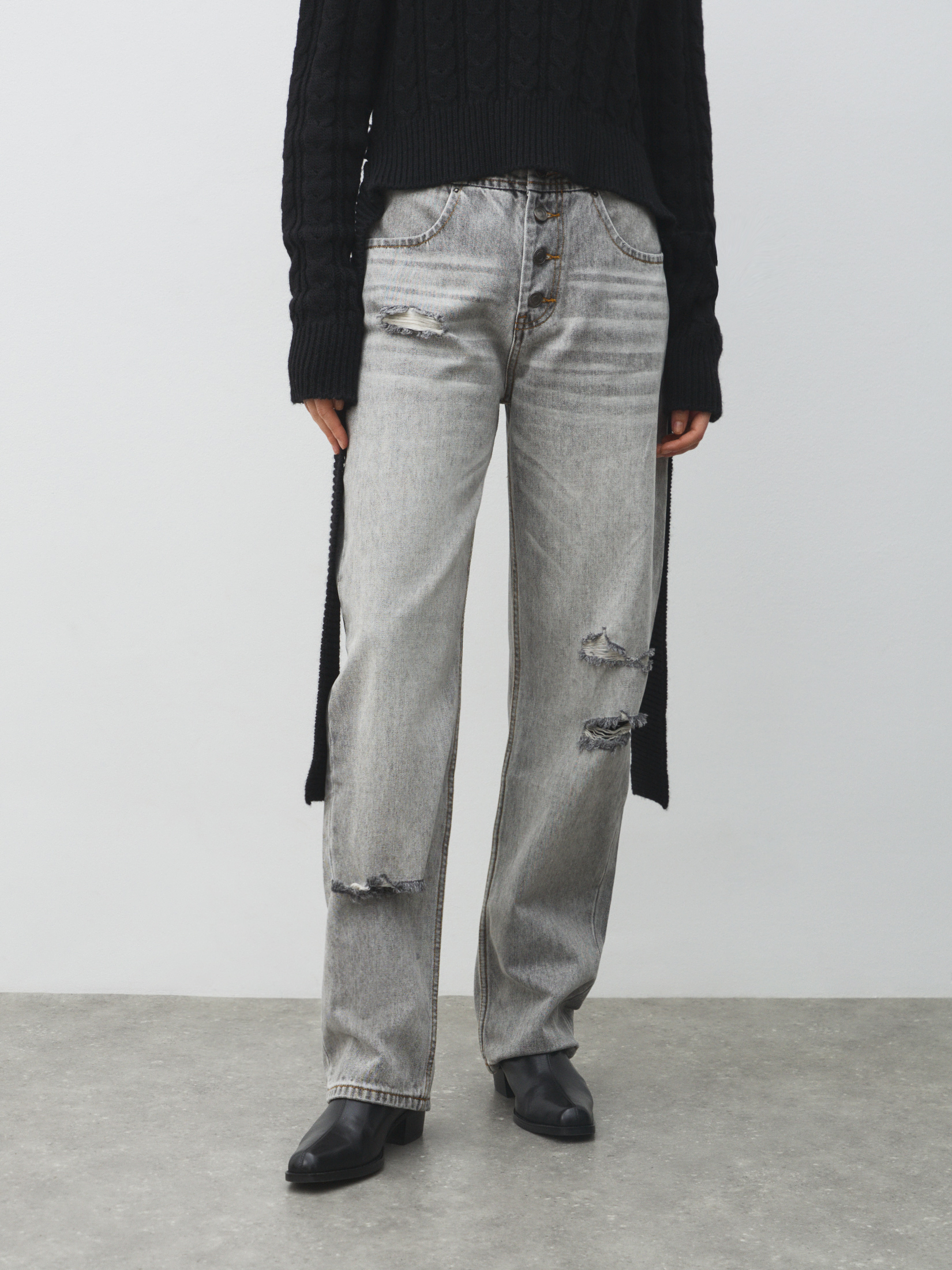 Женские прямые джинсы MAISON DAVID