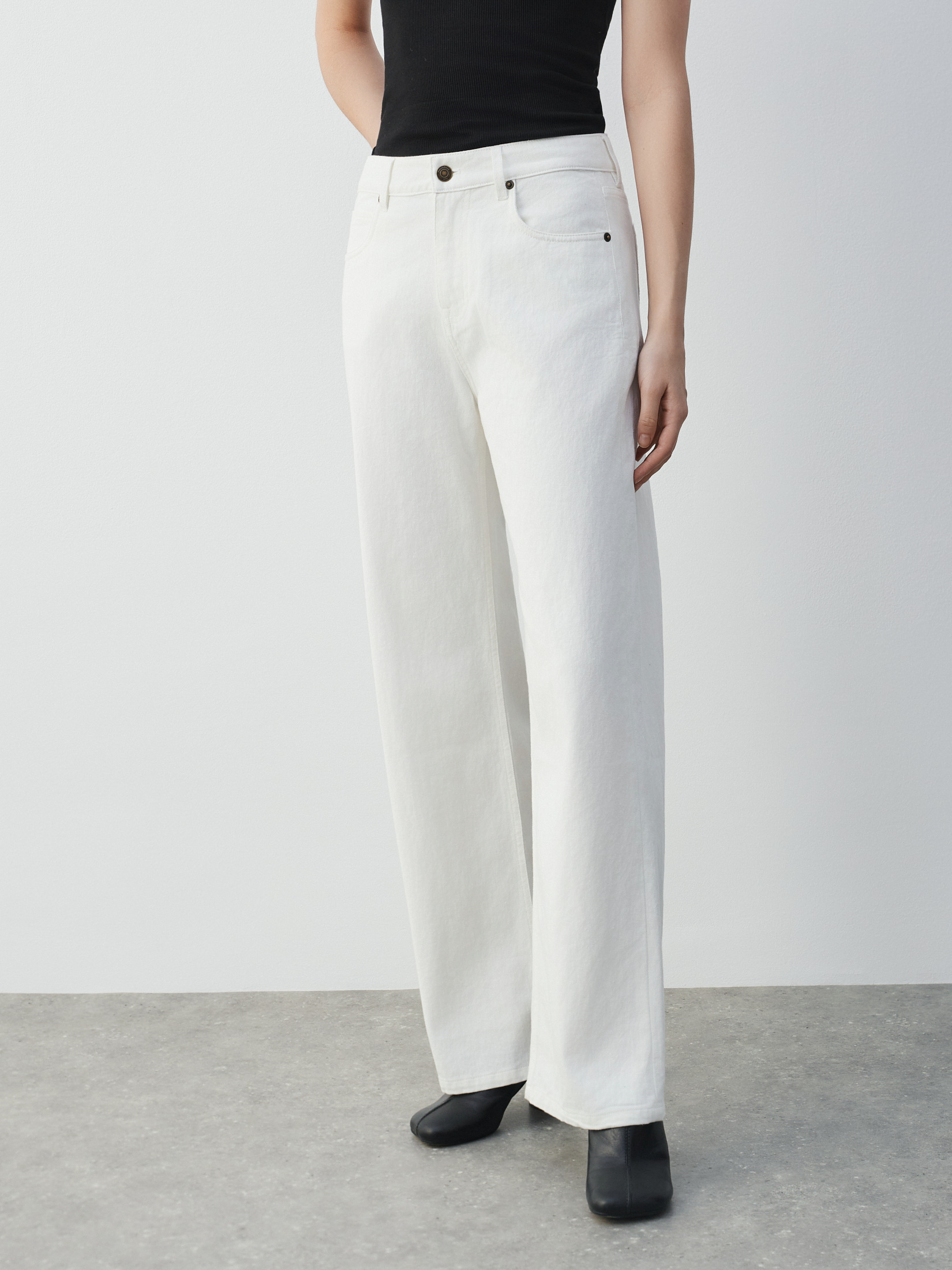 Женские широкие джинсы MAISON DAVID